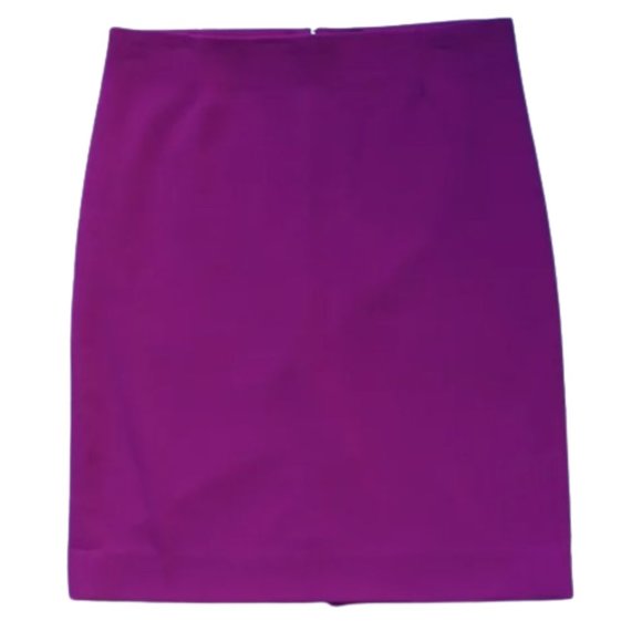 Lord & Taylor Magenta Crepe Pencil Skirt- Sz. 10 - Picture 1 of 9